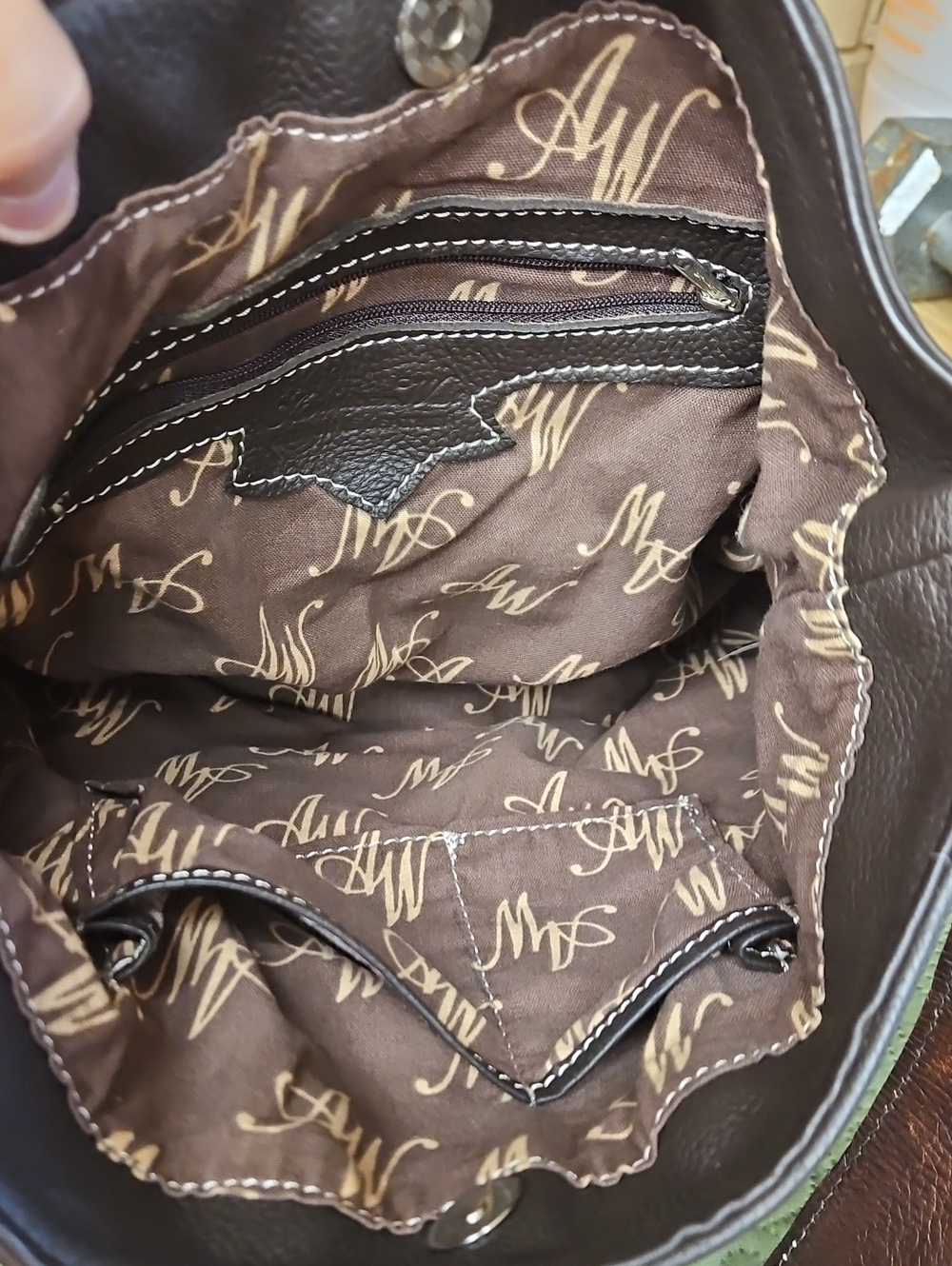 American West Brown & White Cowhide Hobo Shoulder Bag - Picture 16 of 16